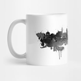 Munich Black and White Skyline Silhouette Mug